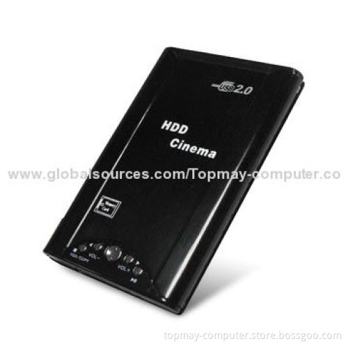 2.5-inch Hard Disk Case/HDD Cinema with Mobile HD Function, Measures 130 x 80 x 19mm